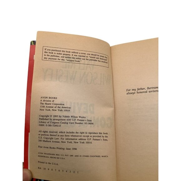 Devils Gonna Get Him By Valerie Wilson Wesley 1995 Paperback Novel - Picture 3 of 14